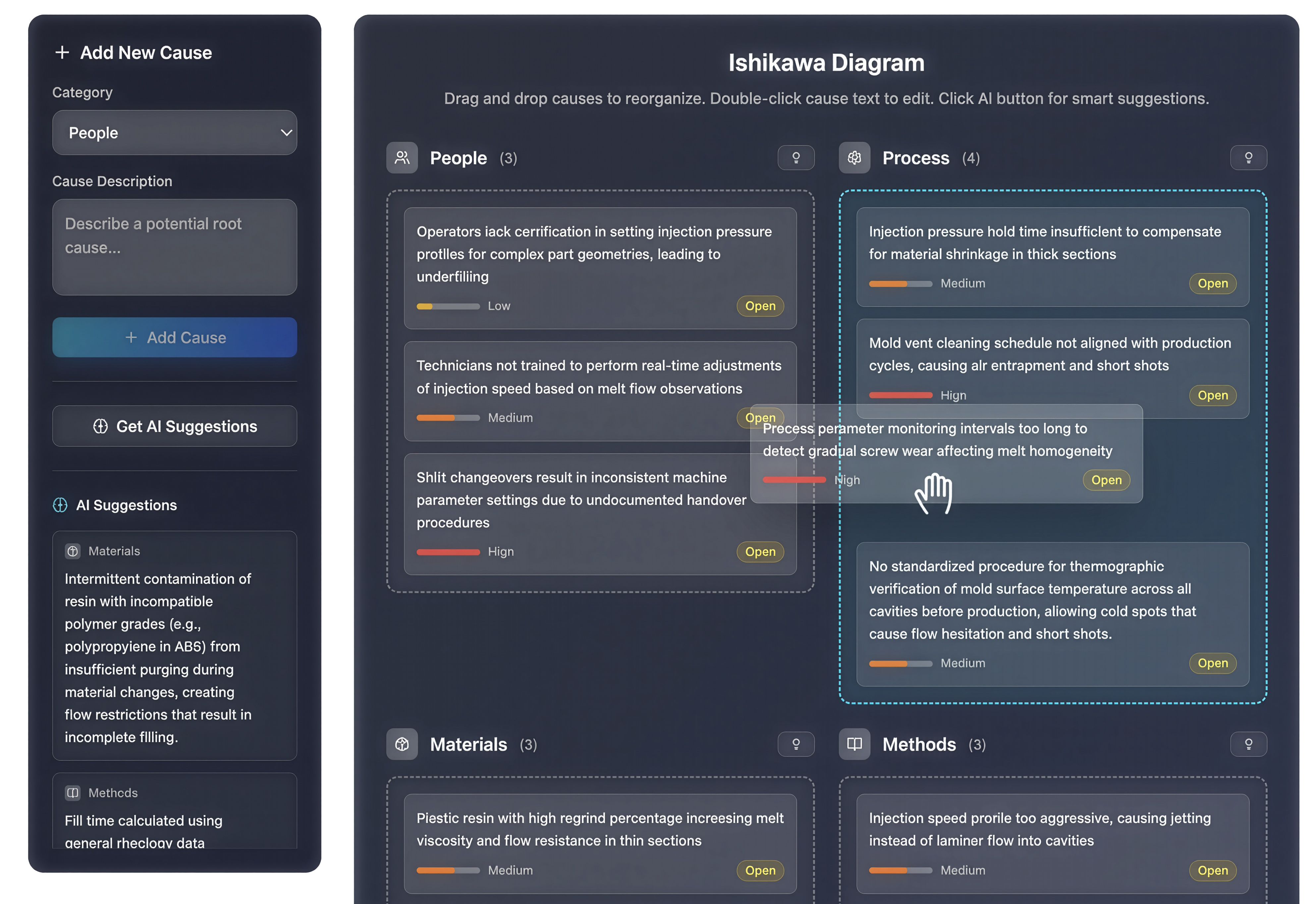 SigmaDesk Fishbone Diagram Maker — cause and effect analysis